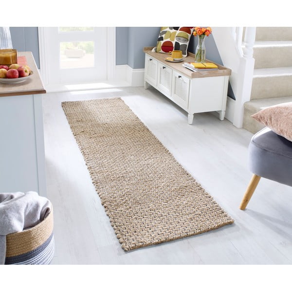 Jutový koberec v přírodní barvě 60x150 cm Sol – Flair Rugs-image-1
