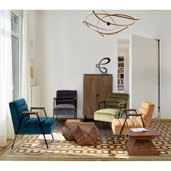 Konferenční stolek z masivu sheesham v tmavě přírodní barvě 42x42 cm Egypt – Bizzotto-image-3