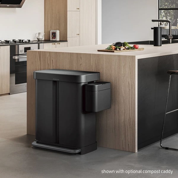 Pedálový ocelový odpadkový koš na tříděný odpad 58 l – simplehuman-image-1