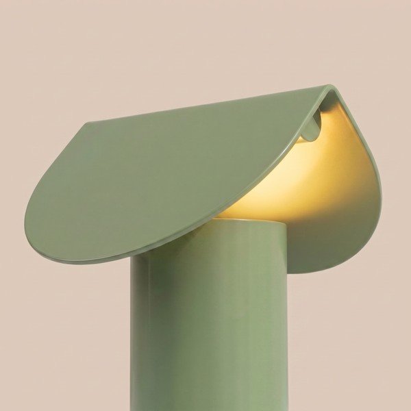 Šalvějově zelená hliníková LED stolní lampa (výška 15 cm) BISCUIT – Thoro-image-2
