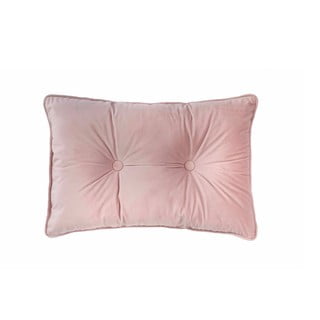 Světle růžový polštář Tiseco Home Studio Velvet Button, 40 x 60 cm