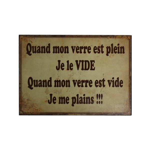 Plechová cedule Antic Line je Le Vide