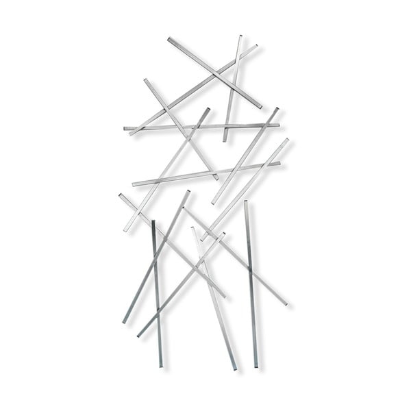 Kovový nástěnný věšák ve stříbrné barvě 100 cm Matches – Spinder Design