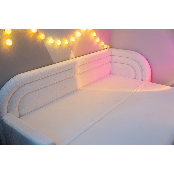 Krémová rozkládací/s úložným prostorem pohovka z textilie bouclé levý roh 223 cm Fabillo – ELTAP-image-4