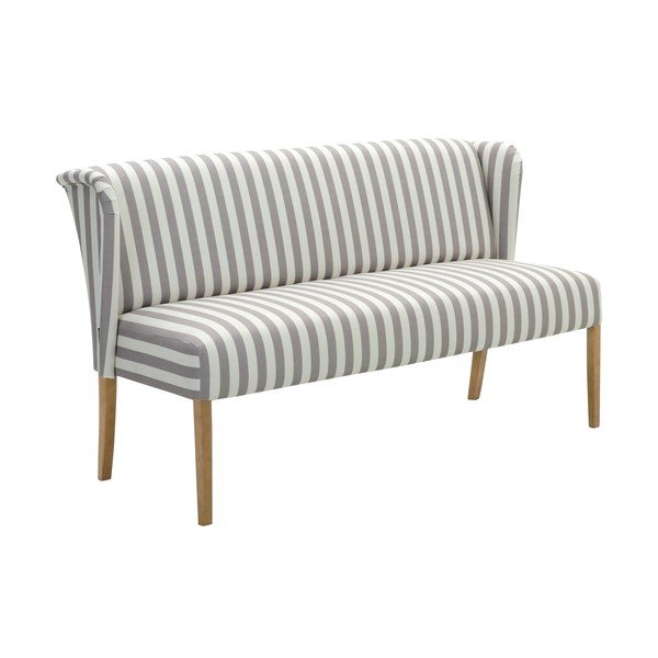 Šedo-bílá polstrovaná lavice Max Winzer Hendrick-image-2