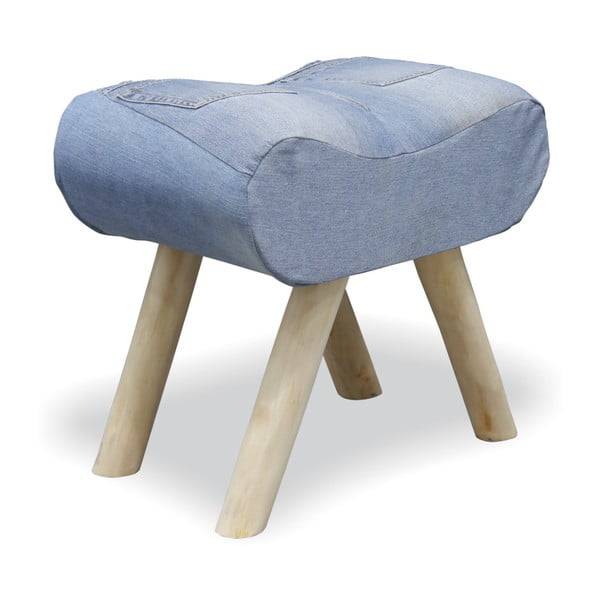 Stolička z teakového dřeva Bluebone Denim, 50 x 45 cm