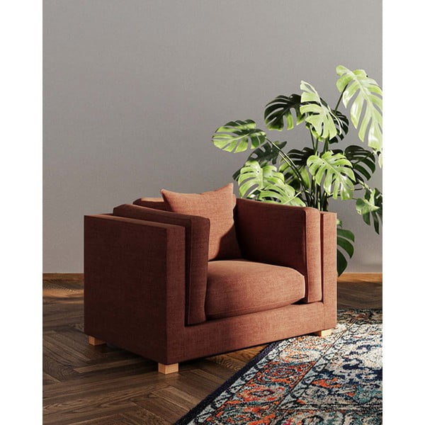 Relaxační křeslo v cihlové barvě Pomo – Ame Yens-image-1