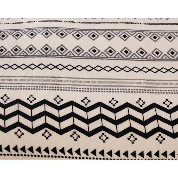 Černo-krémové povlečení na jednolůžko z mikroplyše 140x200 cm – My House-image-2