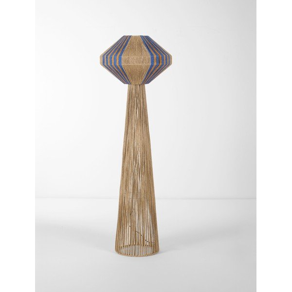 Modrá/v přírodní barvě provazová stojací lampa (výška 152 cm) Abby – Nova Luce-image-3