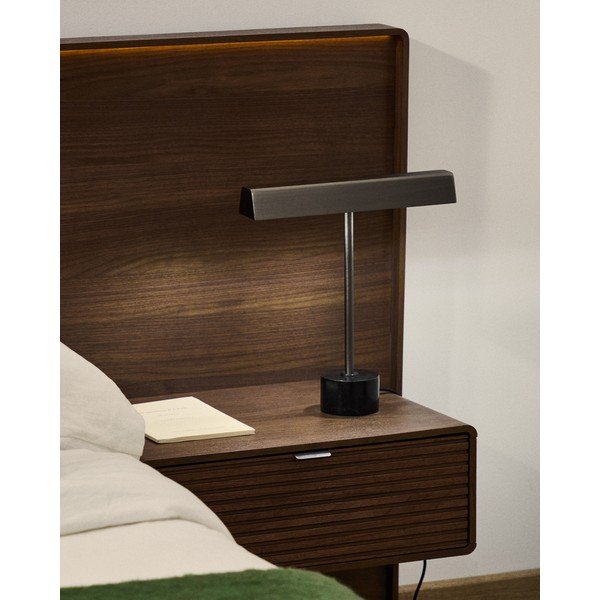 Černá kovová stolní lampa (výška 32,5 cm) Lynor – Kave Home-image-1