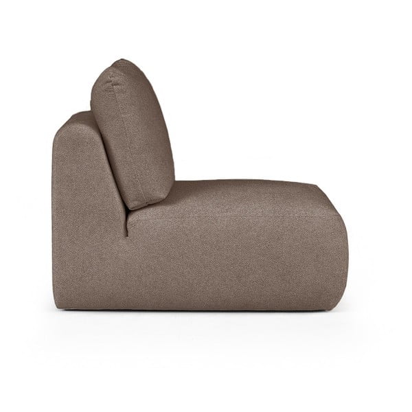 Hnědé křeslo z textilie bouclé Mirel – Rodier-image-3