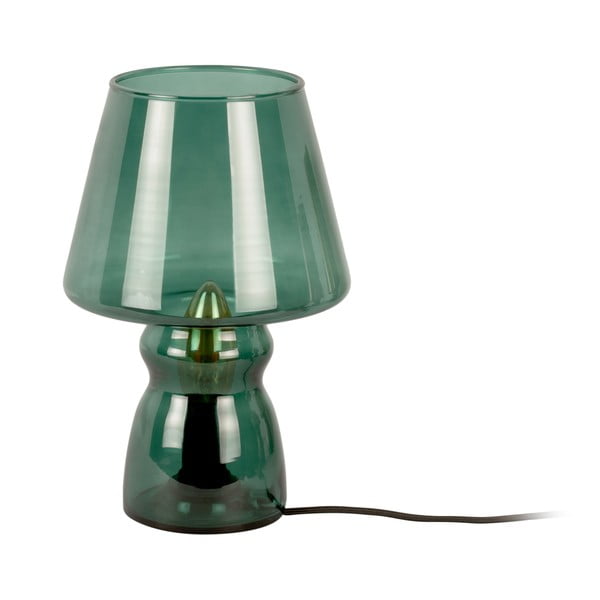 Tmavě zelená skleněná stolní lampa Leitmotiv Glass, výška 25 cm-image-2