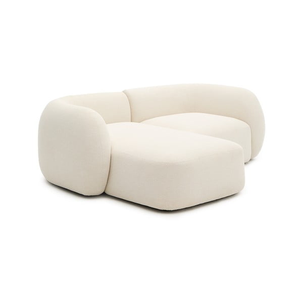 Krémová žinylková rohová pohovka (levý roh/s lenoškou) Martina – Kave Home-image-2