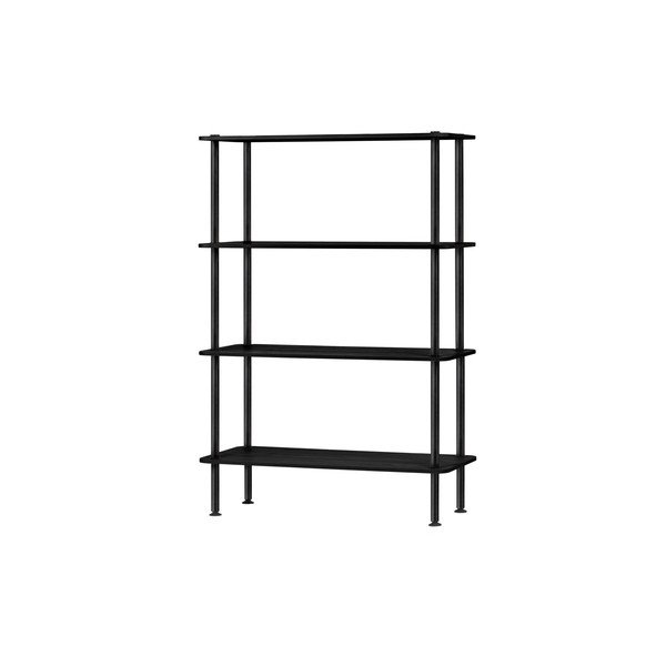 Černý regál v dekoru dubu 80x127x35 cm Teidi – noo.ma