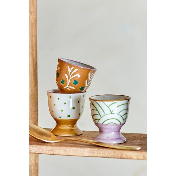 Stojánky na vajíčka z kameniny v sadě 3 ks Vincent – Bloomingville-image-3