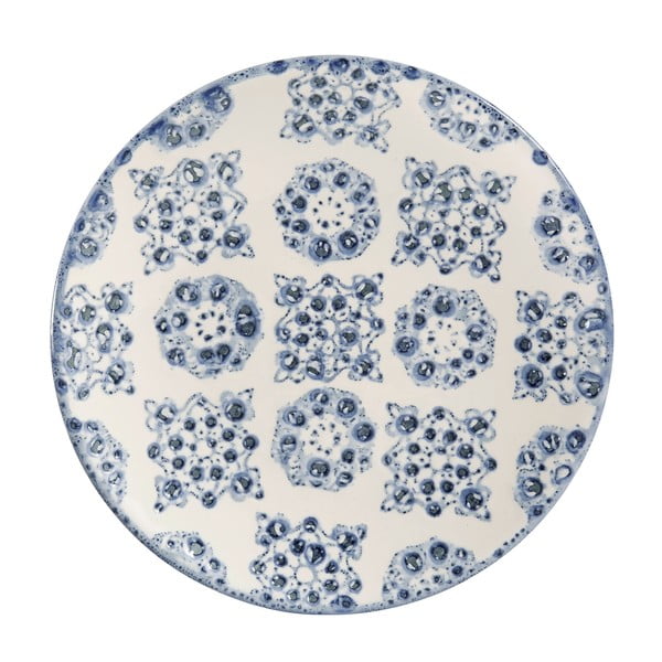 Modro-bílý kameninový dezertní talíř Côté Table Faro, ⌀ 21,5 cm