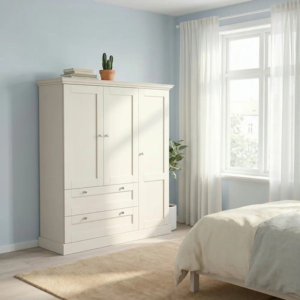 Béžová matná skříňka 122x130x35 cm Binz – Støraa-image-2