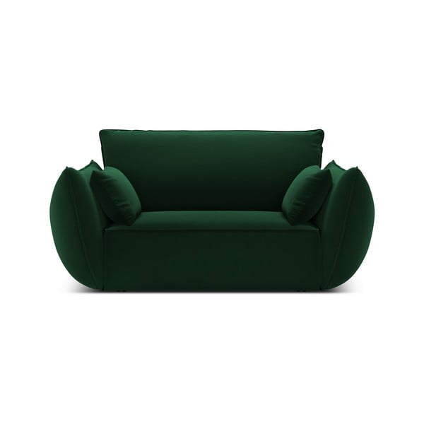 Tmavě zelené sametové křeslo Vanda – Mazzini Sofas-image-2