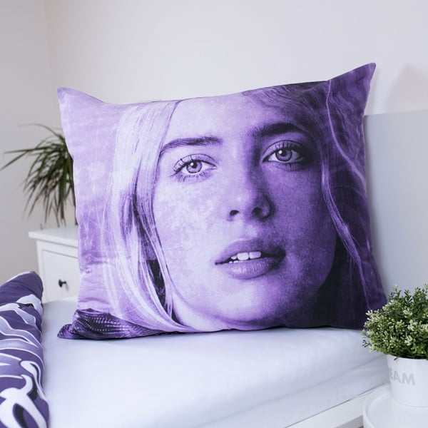 Fialové bavlněné dětské povlečení na jednolůžko 200x140 cm Billie Eilish – Jerry Fabrics-image-3