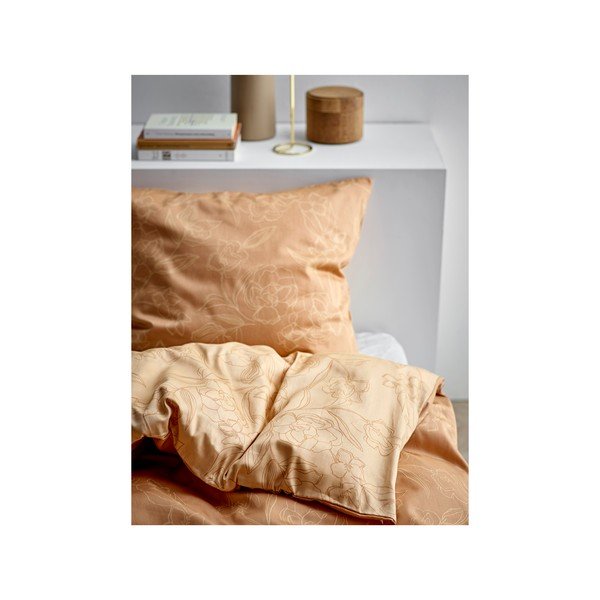 Oranžové povlečení na jednolůžko z bavlněného saténu 140x200 cm Infinity - Södahl-image-1