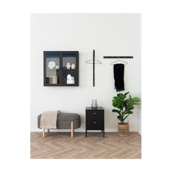 Hnědá lavice z textilie bouclé Branca – House Nordic-image-1