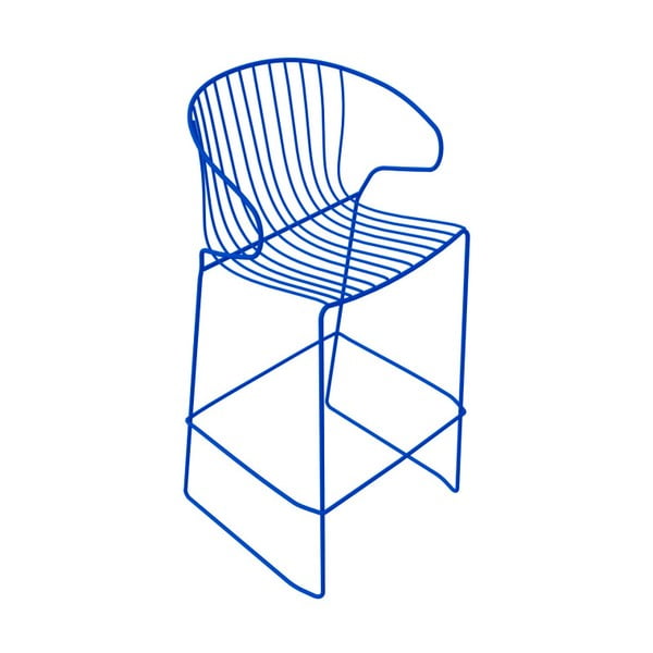 Modrá barová židle Isimar Bolonia