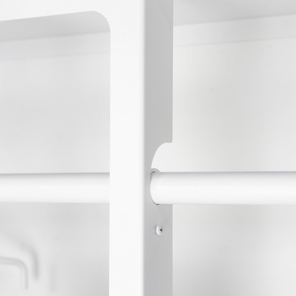 Bílý ocelový nástěnný věšák s poličkou 100 cm Luno Large – Spinder Design-image-4