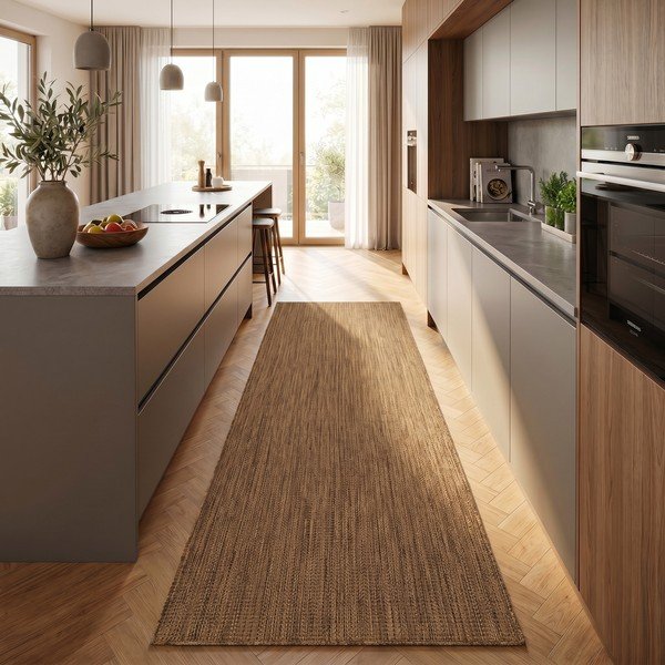 Hnědý vnitřní a venkovní běhoun 80x250 cm Mira 1450 – Ayyildiz Carpets-image-1