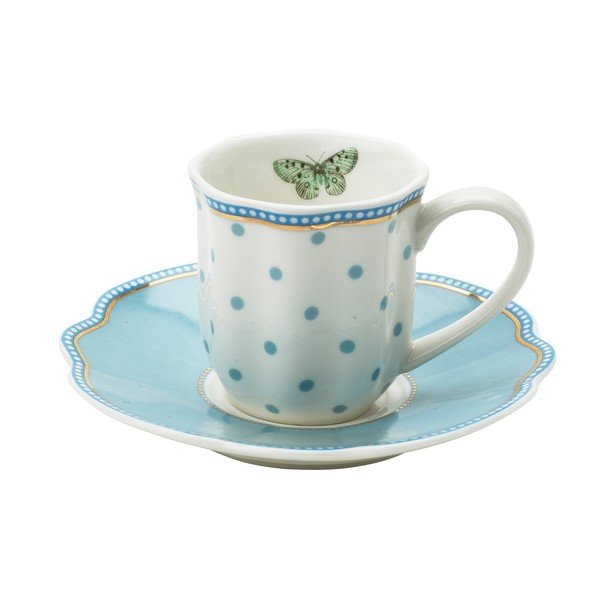 Porcelánový šálek na espresso s podšálkem Minitie od Lisbeth Dahl, 2 ks-image-1