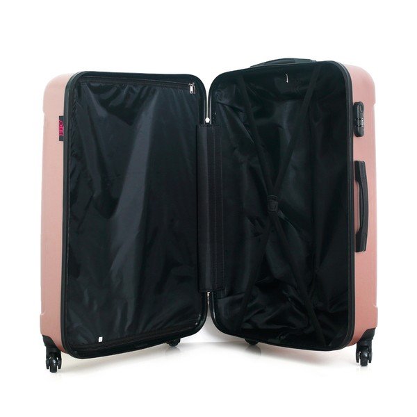 Cestovní kufr v barvě růžového zlata na kolečkách Hero Fogo, 93 l-image-1