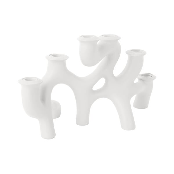 Bílý polyresinový svícen Swirls - PT LIVING-image-3