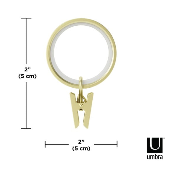 Kroužky na záclony s žabkou v sadě 7 ks Cappa – Umbra-image-4