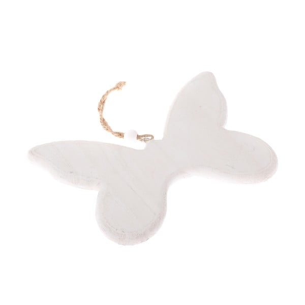 Bílá dřevěná závěsná dekorace Dakls So Cute Butterfly