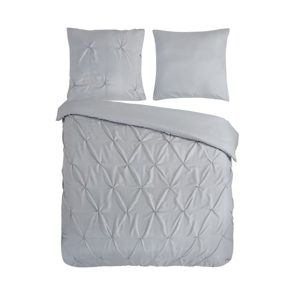 Šedé prodloužené povlečení na dvoulůžko z mikrovlákna 200x220 cm Pure Elegance – Good Morning