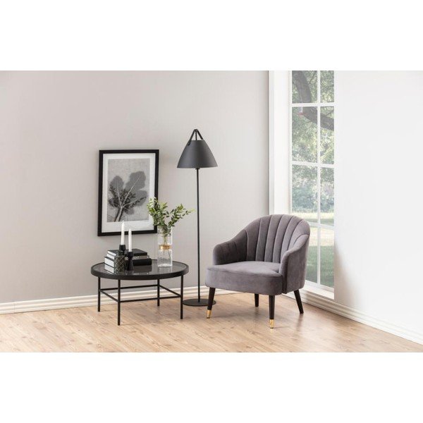 Černý kulatý konferenční stolek ø 80 cm Hoya - Actona-image-1