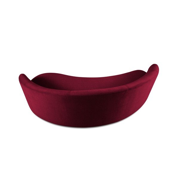 Bordová sametová asymetrická pohovka Mazzini Sofas Debbie, pravá-image-3