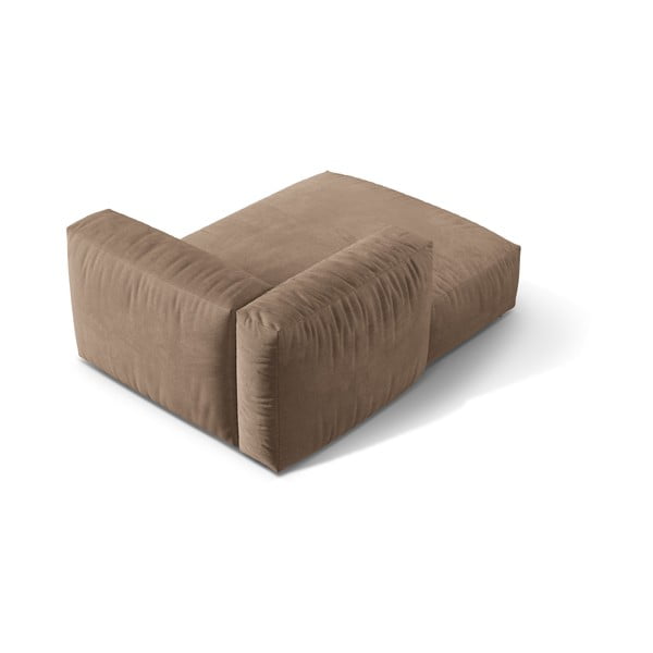 Světle hnědý sametový modul pohovky (levý roh) Martina – Micadoni -image-2