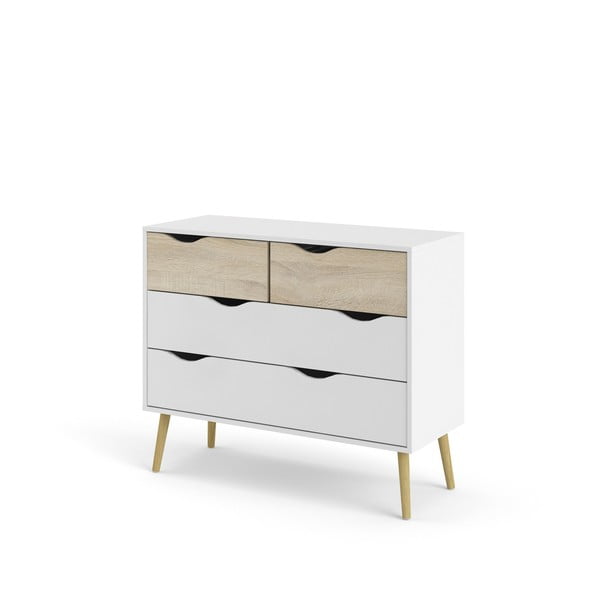 Bílá komoda Tvilum Oslo, 99 x 82 cm-image-4