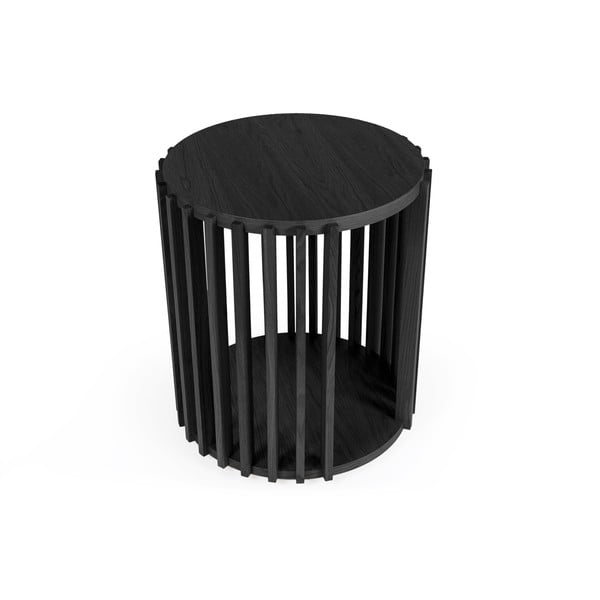 Černý odkládací stolek Woodman Drum, ø 53 cm-image-3