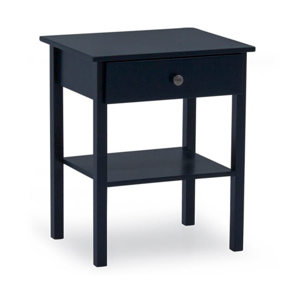 Tmavě modrý dřevěný noční stolek VIDA Living Willow
