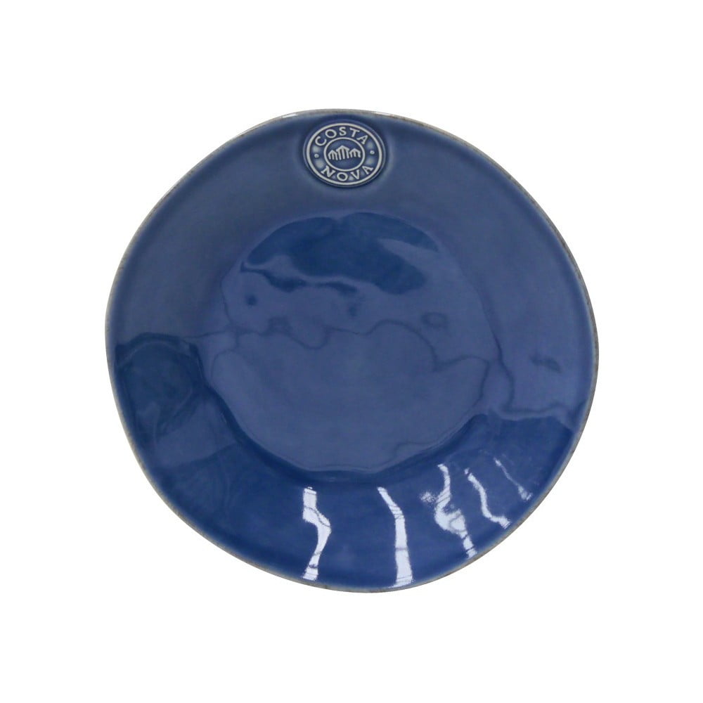 Tmavě modrý kameninový dezertní talíř Costa Nova Nova, ⌀ 21 cm