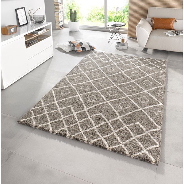 Hnědý koberec Mint Rugs Draw, 160 x 230 cm-image-1