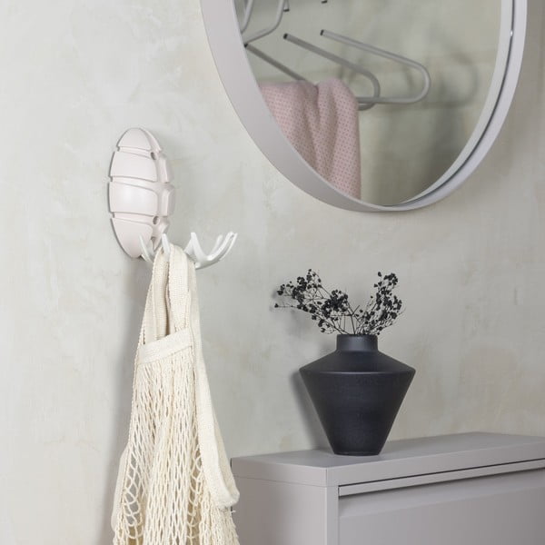 Bílý/v leskle stříbrné barvě nástěnný plastový háček Bug – Spinder Design-image-2