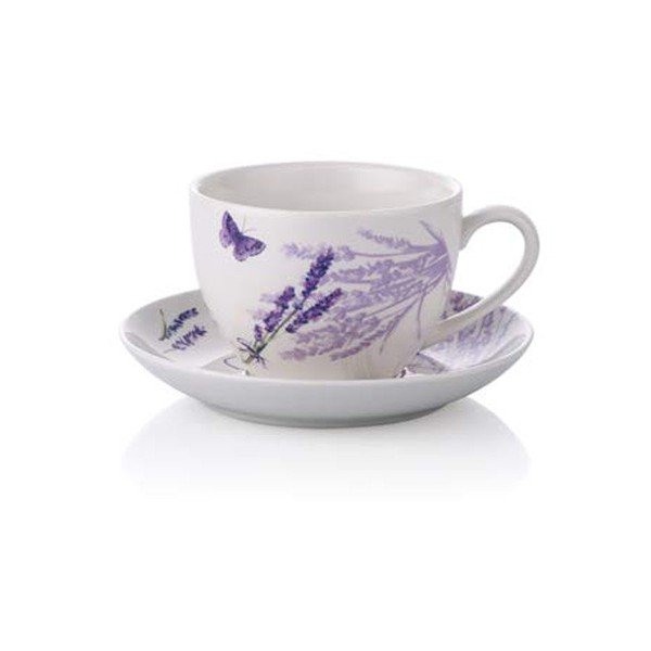 Sada 6 šálků s podšálky Levandule-image-1