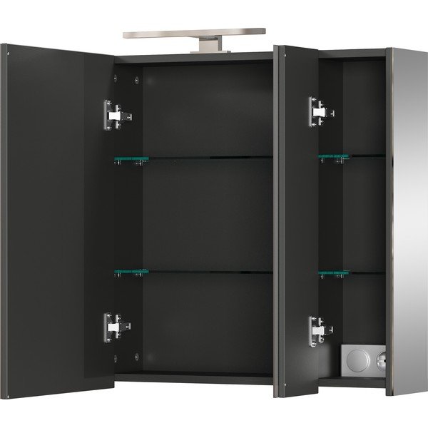 Šedá koupelnová skříňka 80x71 cm – Germania-image-3