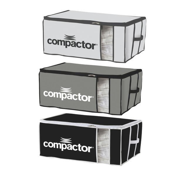 Sada 3 textilních úložných boxů Compactor XXL