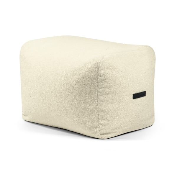 Krémový sedací vak z textilie bouclé Plus 70 Lounge – SLOWDOWN