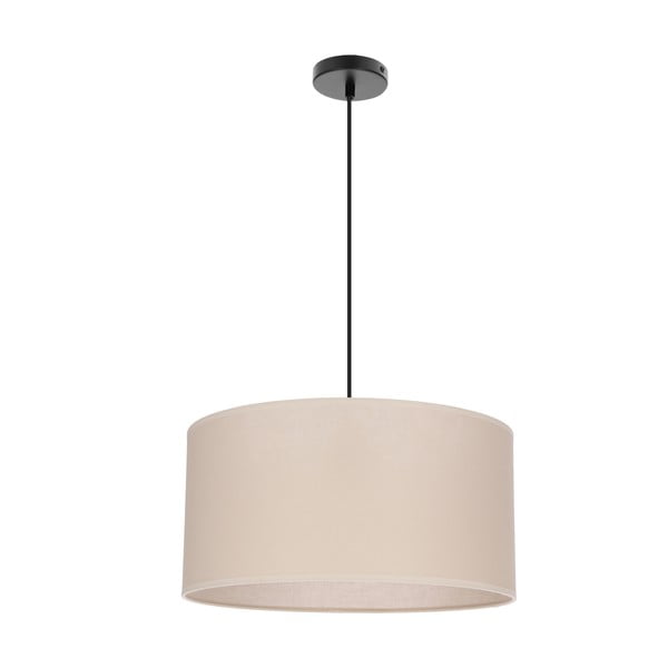 Béžové závěsné svítidlo s textilním stínidlem ø 40 cm Shanti – Candellux Lighting