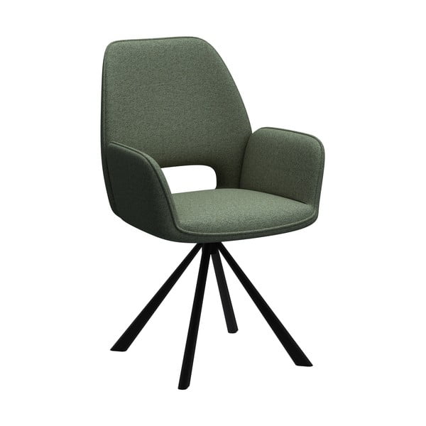 Tmavě zelená jídelní židle s područkami Graham – Actona
