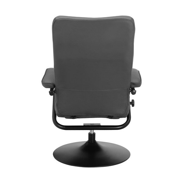 Šedé relaxační křeslo s podnožkou z imitace kůže Istad – Støraa-image-4